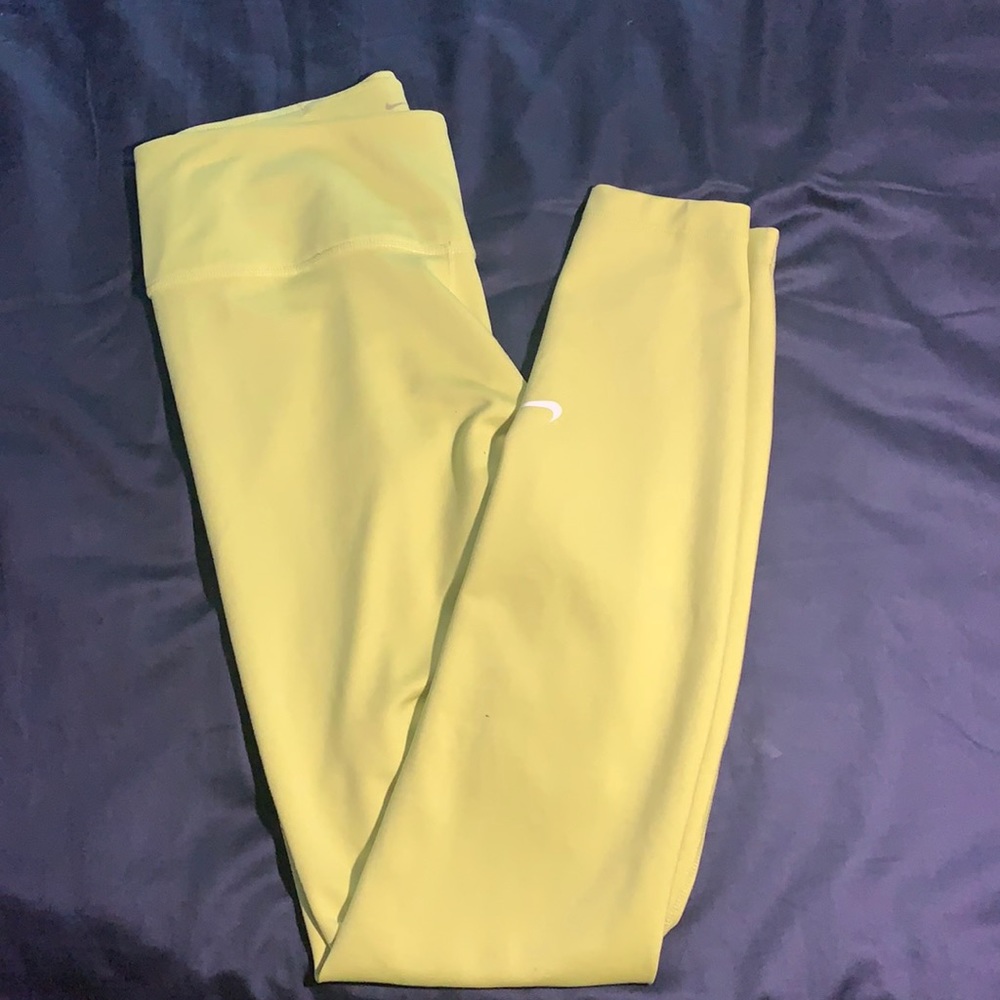 lime green neon Nike leggings size medium